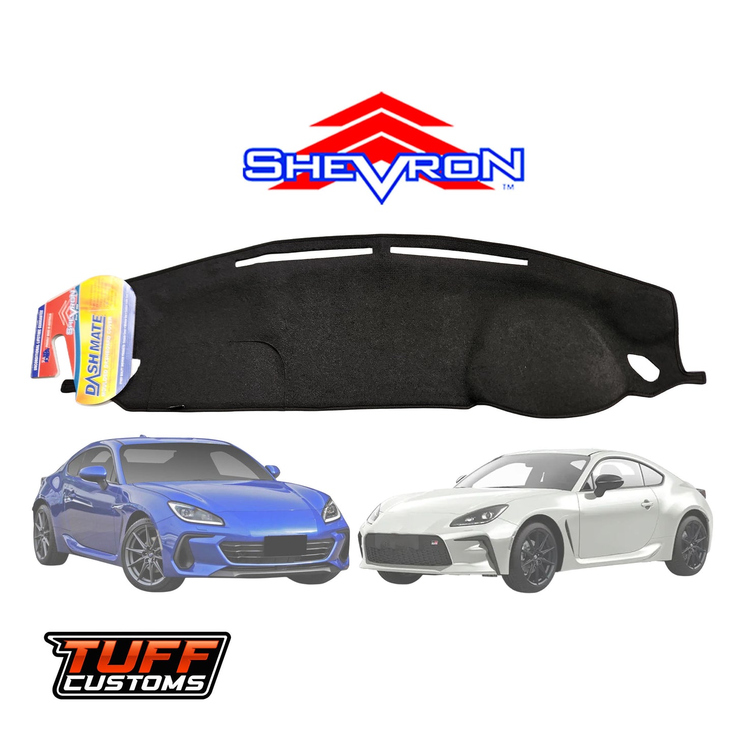 Shevron Black Dash Mat For Toyota GR86 ZN8 Subaru BRZ ZD8 7/2021-2025 DM1735