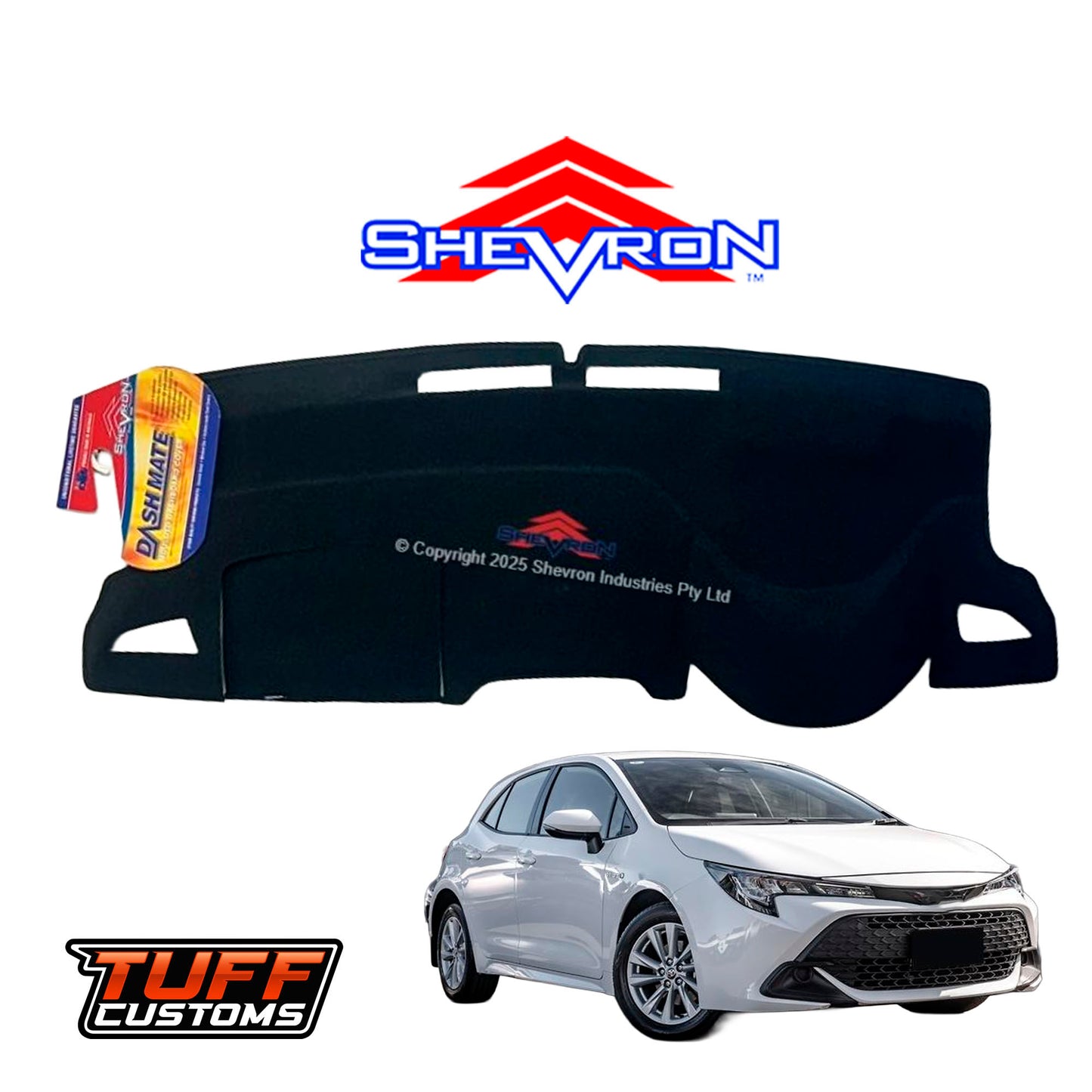 Shevron Dash Mat for Toyota Corolla ZWE219R Hatch No HUD 09/2024-2026 DM1542 Black