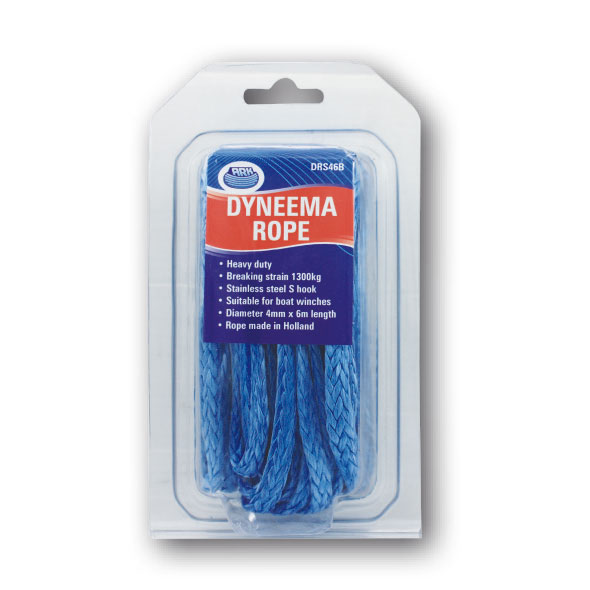 ARK Dyneema Rope 6 Metre x 4mm 'S' Hook DRS46B