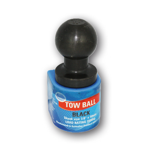 ARK Black Towball 50mm x 51mm 3.5 Ton 7/8 inch Shank TB35BB