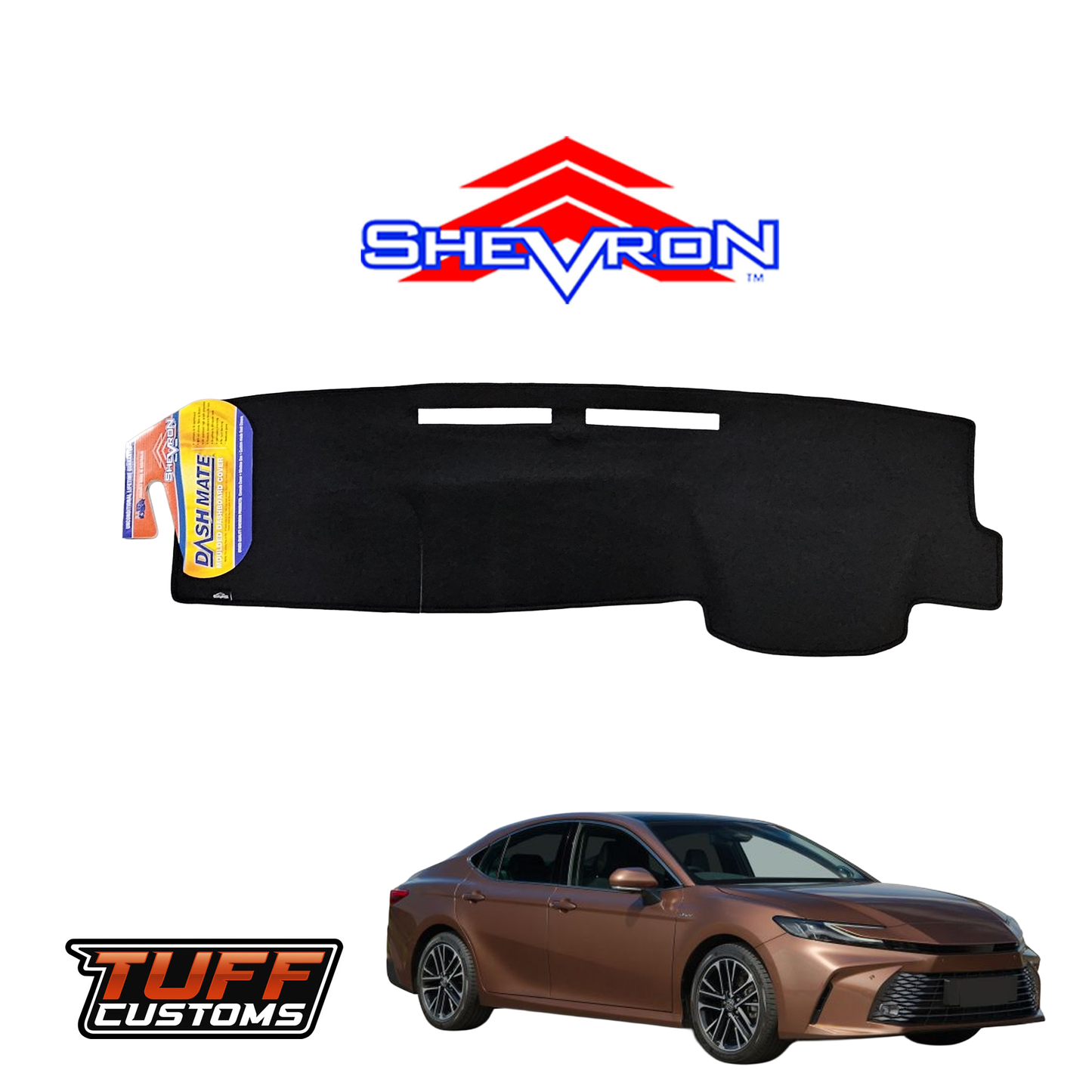 Shevron Dash Mat For Toyota Camry AXVH70R Ascent SX Sport NO HUD 8/2024-2026 DM1729 Black
