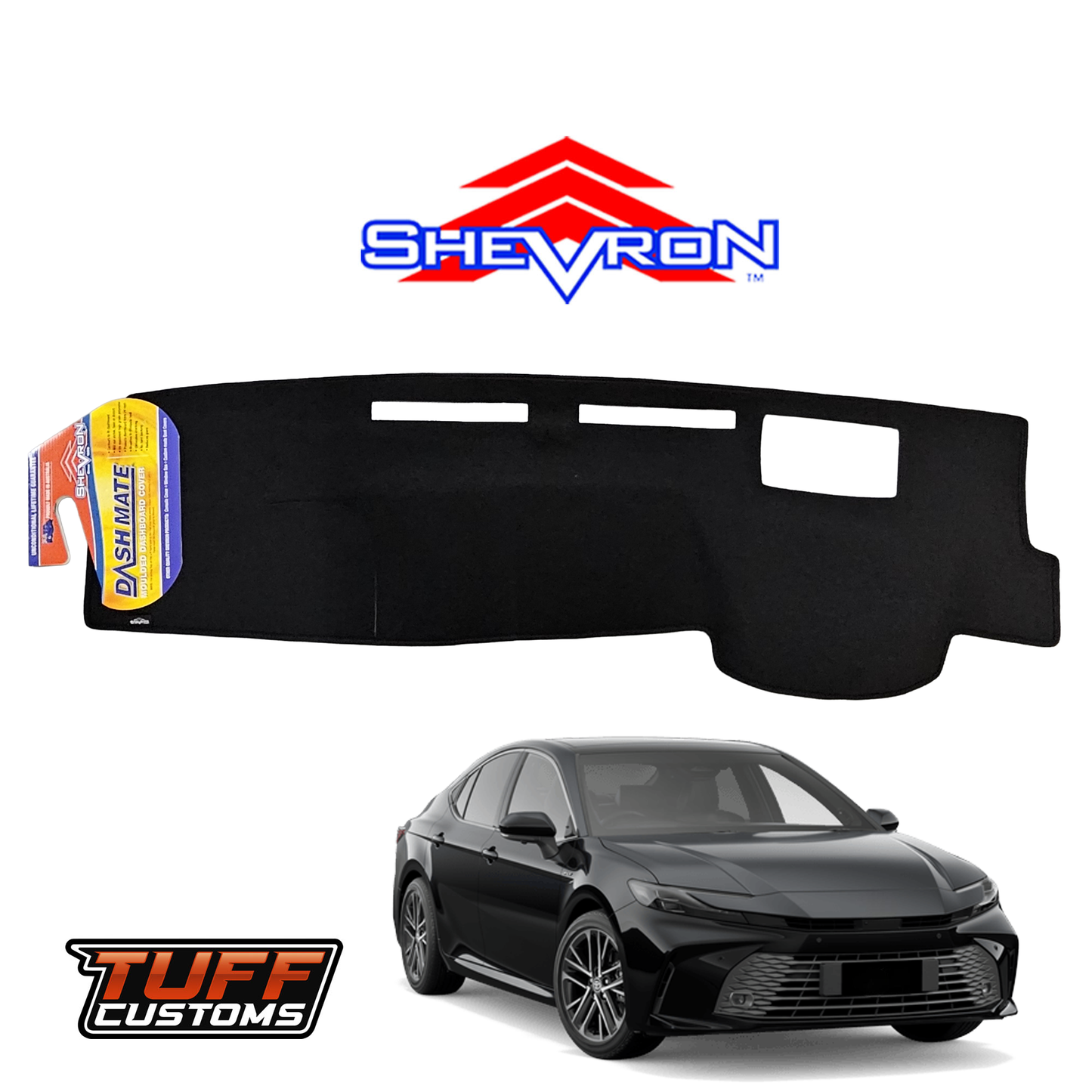 Shevron Dash Mat For Toyota Camry AXVH70R SL with HUD 8/2024-2026 DM1729D Black