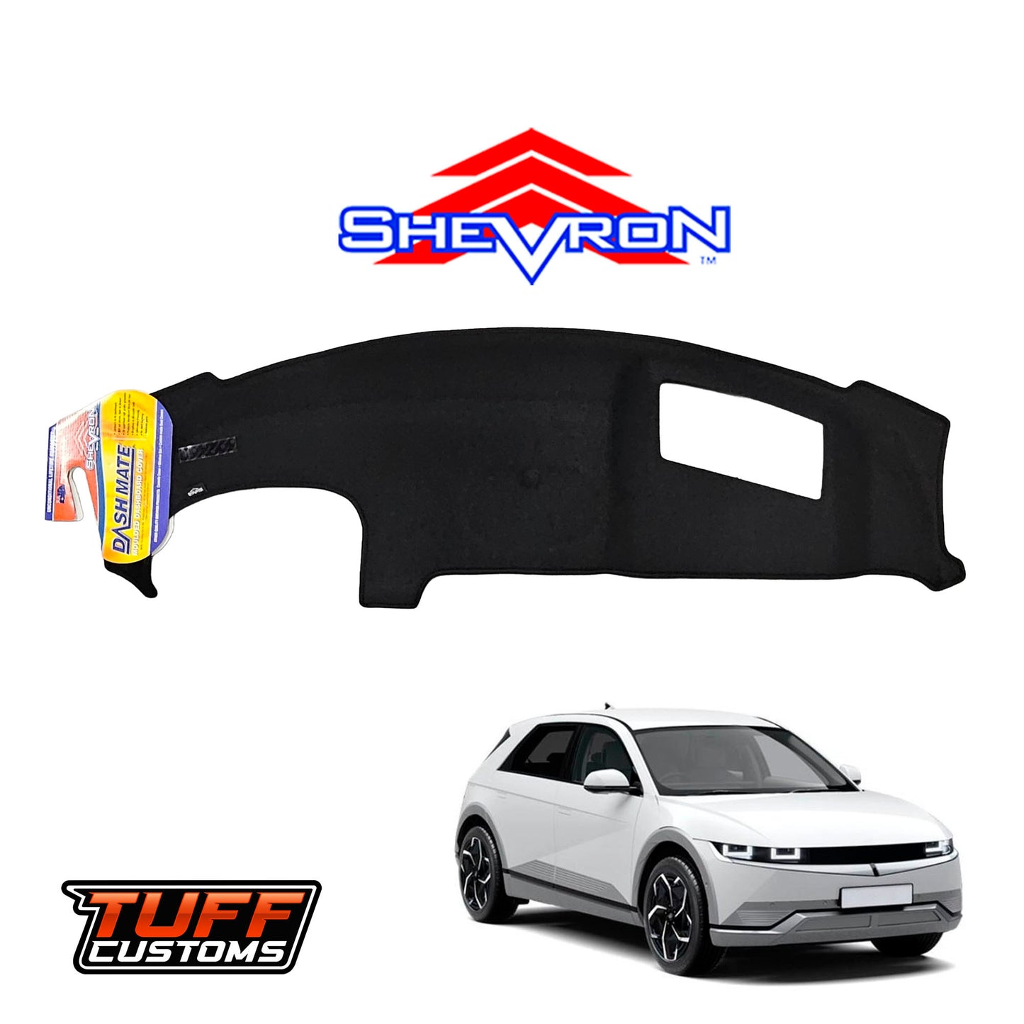 Shevron Black Dash Mat For Hyundai Ioniq 5 NE.V4 w/ HUD 8/2023-2025 DM1683D