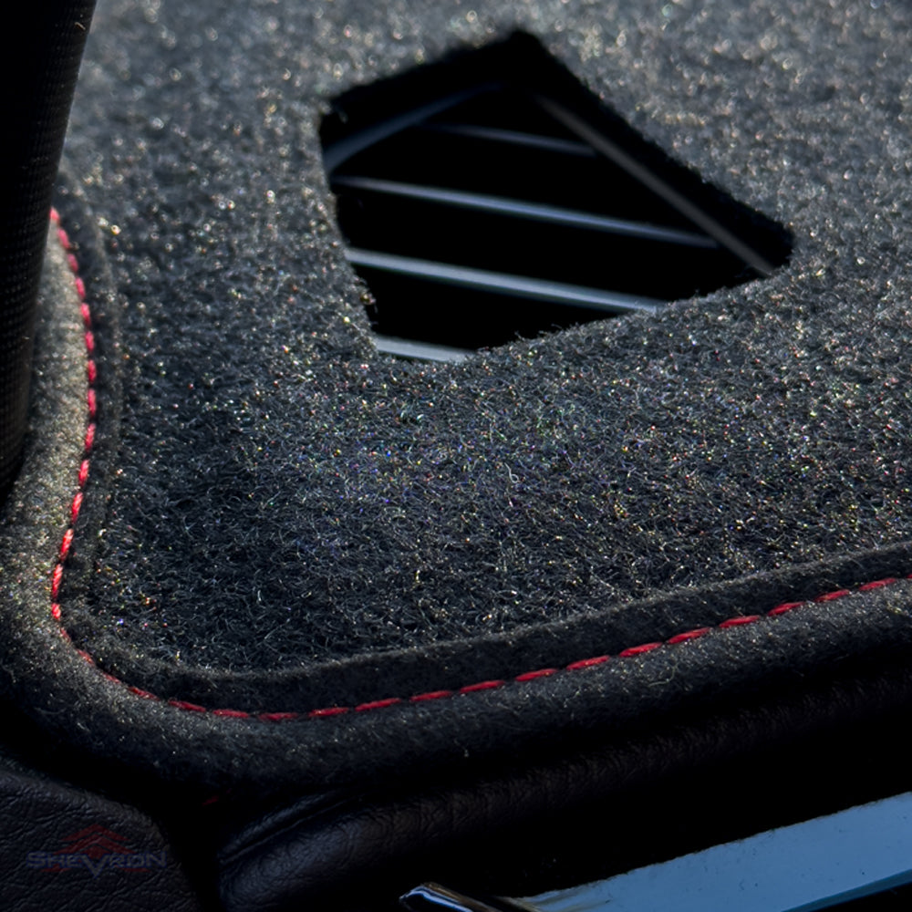 Shevron Black Dash Mat + Red Stitching For Isuzu Dmax D-Max LS-M LS-U X-Terrain w/ Centre Lid 7/2020-2025 DMR1589