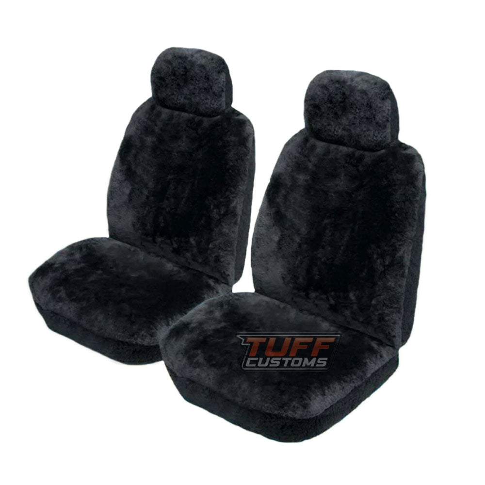 KAKADU Select Custom Made Sheepskin Seat Covers for Isuzu Dmax D-Max TF LS-U LS-M X-TERRAIN 2020-2025 BLACK