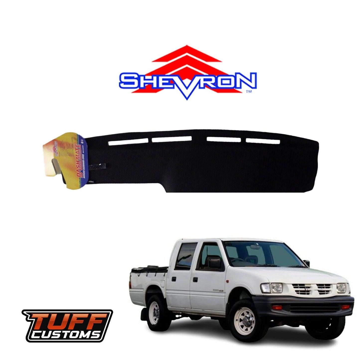 Shevron Black Dash Mat For Holden Frontera 1997-2/1999 DM704