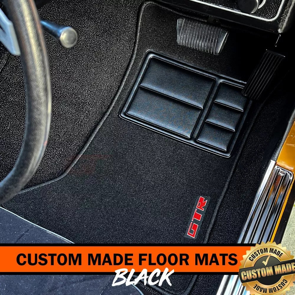 Custom Made Floor Mats 2 Rows for Holden Torana LC LJ GTR 1968-1973 Black 3 Piece Premium Carpet