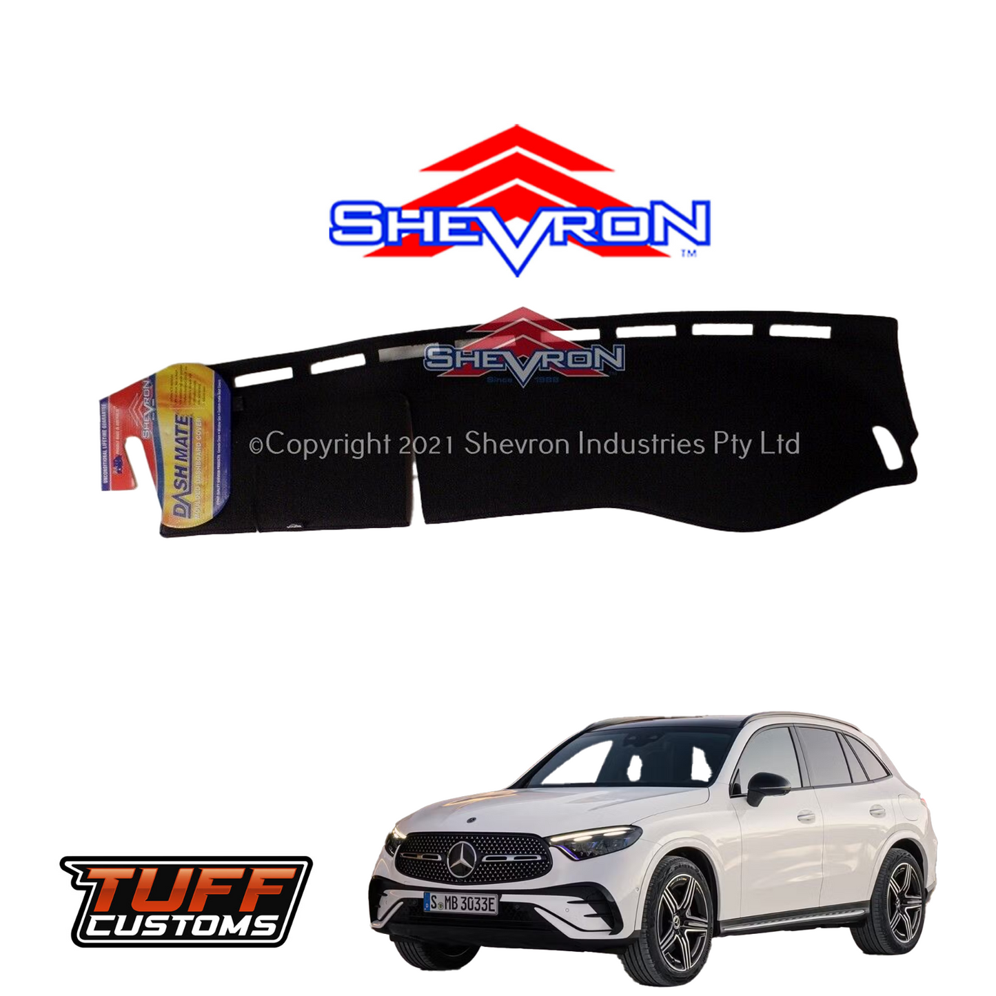 Shevron Black Dash Mat For Mercedes Chassis No:253 GLC 6/2015-2025 DM1433