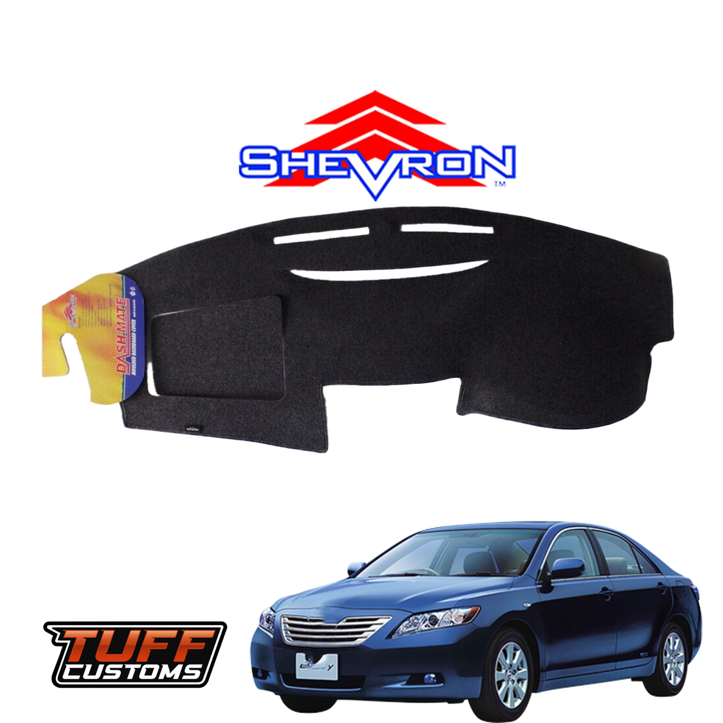 Shevron Black Dash Mat For Toyota Camry ACV40 & Hybrid 4/2006-11/2011 DM1015