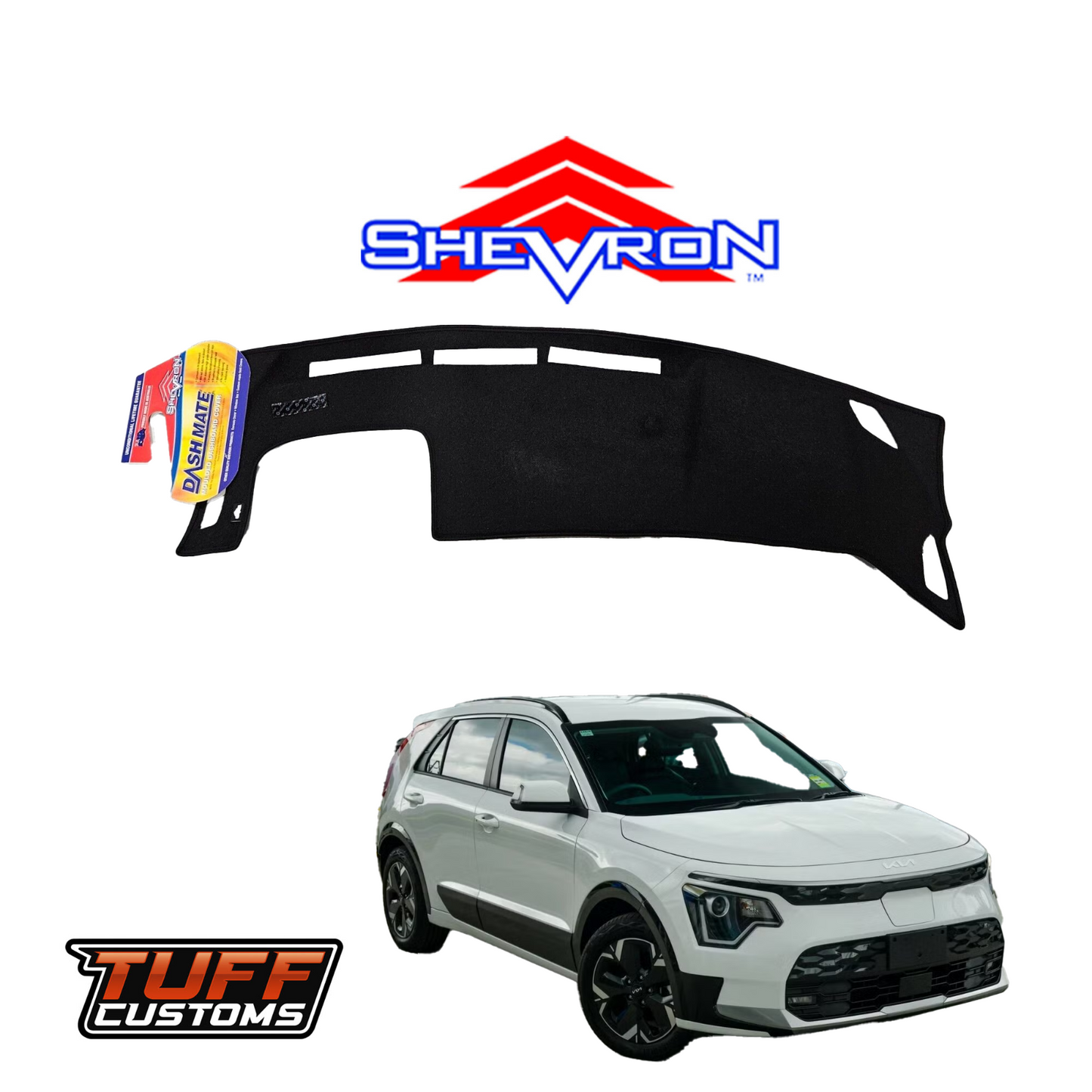 Shevron Black Dash Mat For Kia Niro SG2 EV 4/2022-2025 DM1666