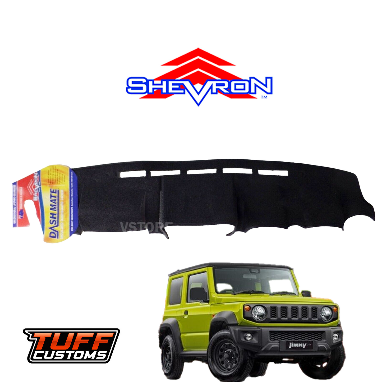 Shevron Black Dash Mat For Suzuki Jimny GJ 2018-2025 DM1550