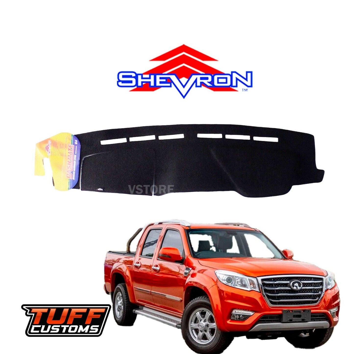 Shevron Black Dash Mat For Great Wall Steed NBP 7/2016-2025 DM1485