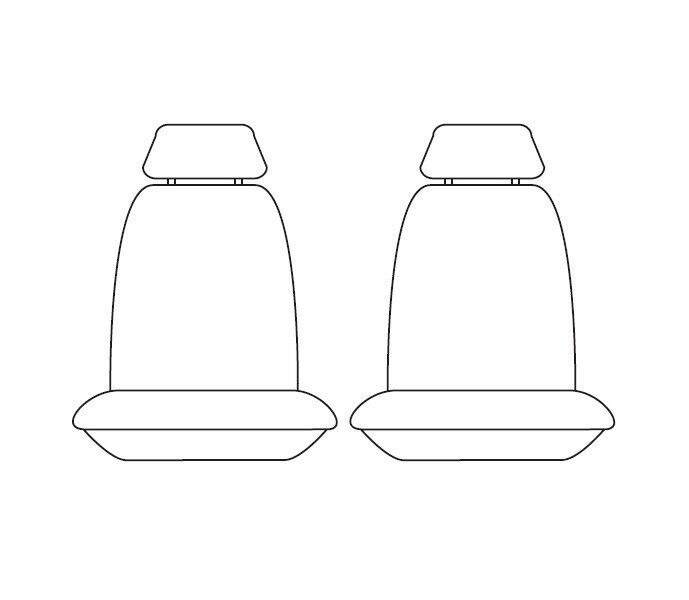 TUFF HD TRADE Canvas Seat Covers Front For Ford Ranger PJ PK XL XLT 2007-2011 Charcoal