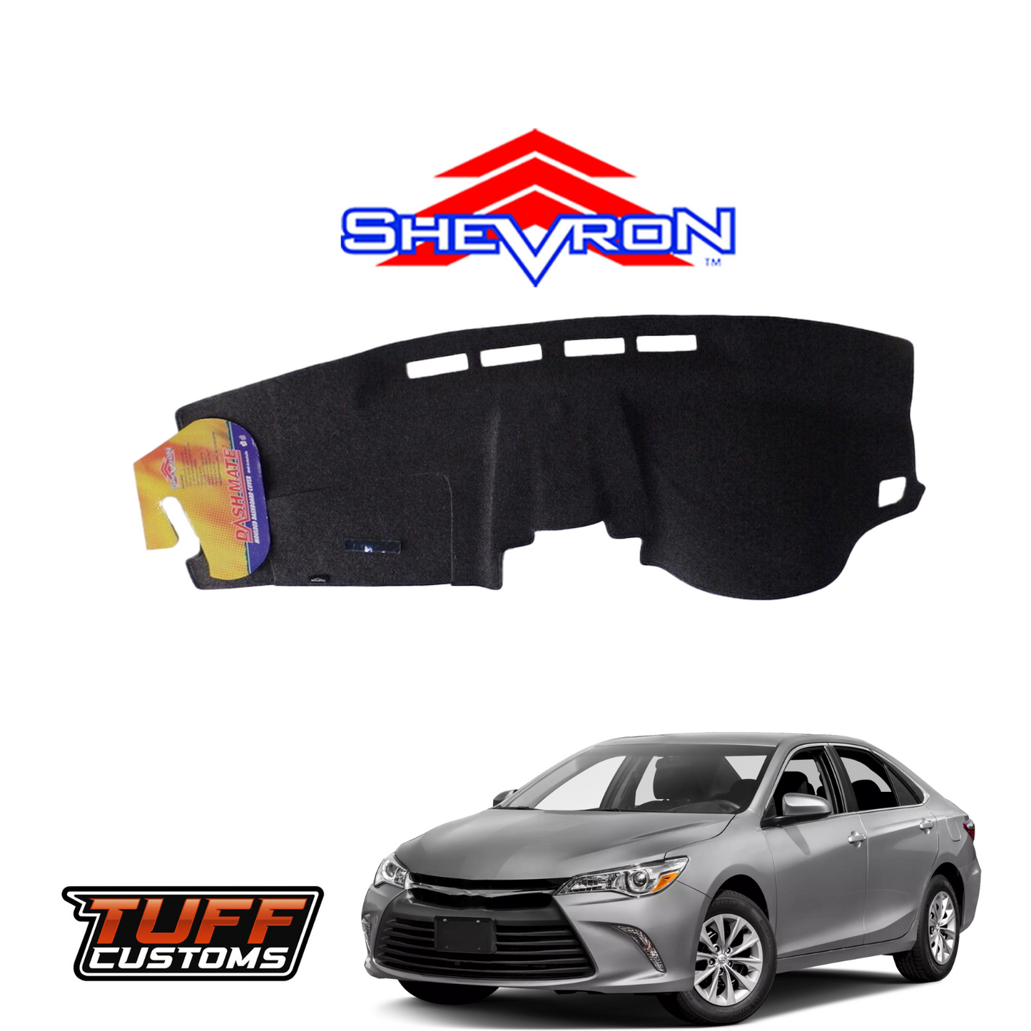 Shevron Black Dash Mat For Toyota Camry ASV50 12/2011-10/2017 DM1252