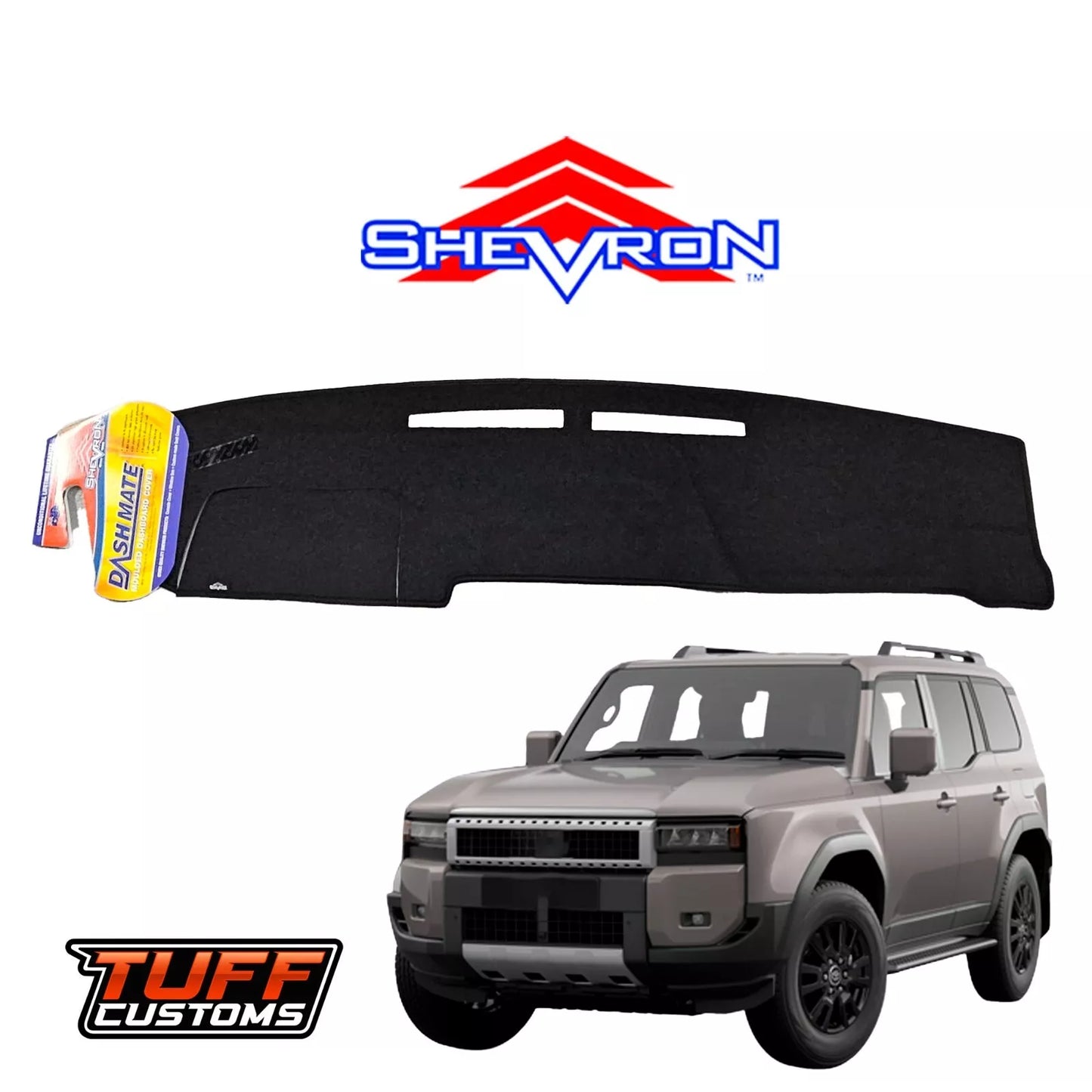 Dash Mat For Toyota Prado 250 GX GXL VX No HUD 8/2024-2025 DM1718 Black