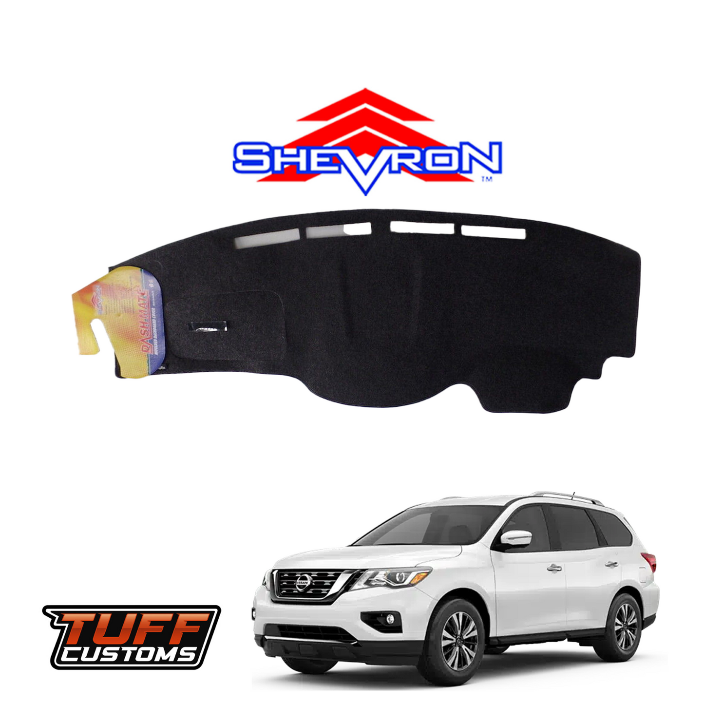 Shevron Black Dash Mat For Nissan Pathfinder R52 6/2013-6/2022 DM1332