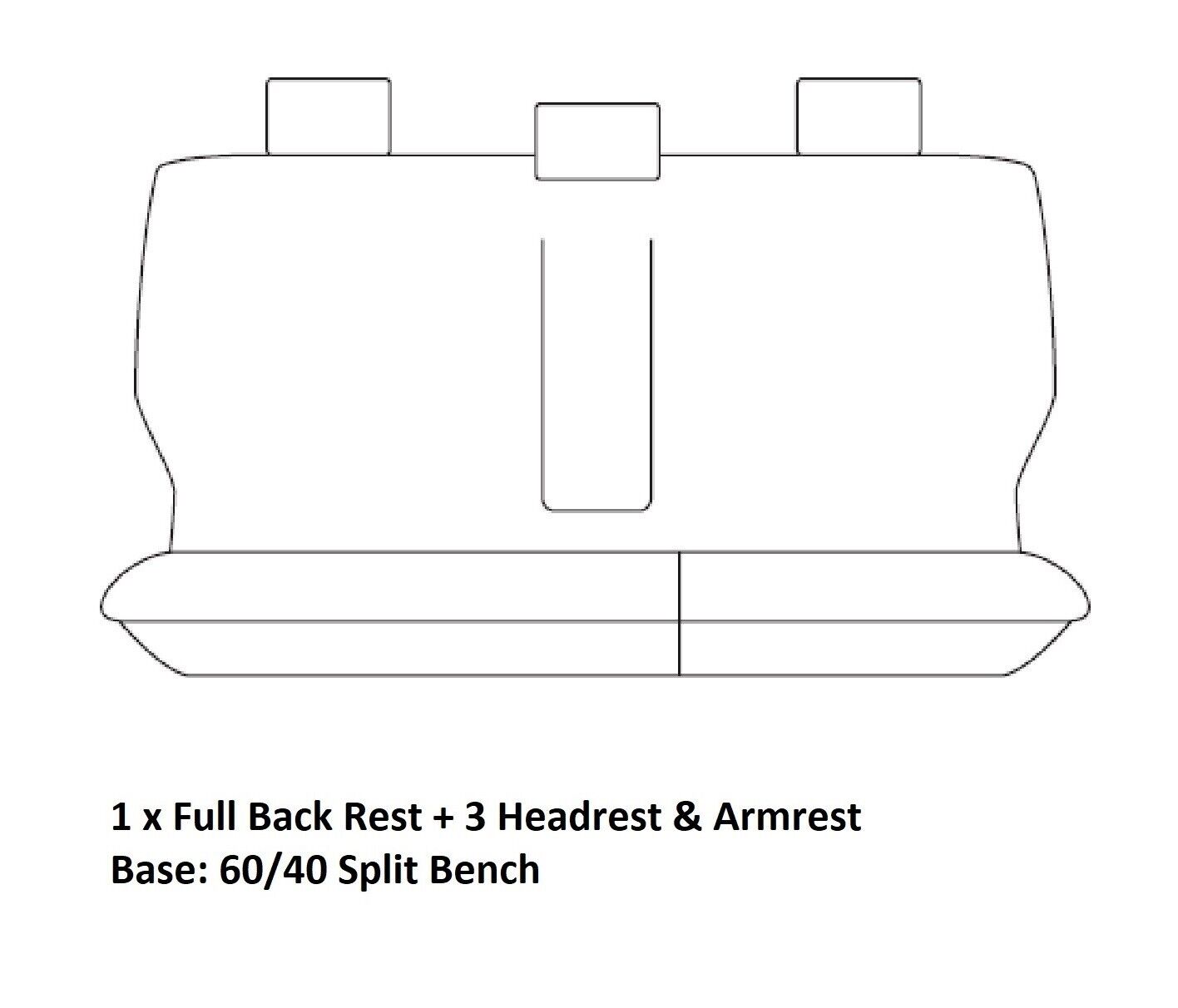 TUFF HD TRADE Canvas Seat Covers Rear For Mazda BT50 B30 XTR GT 08/2020-2025 Charcoal