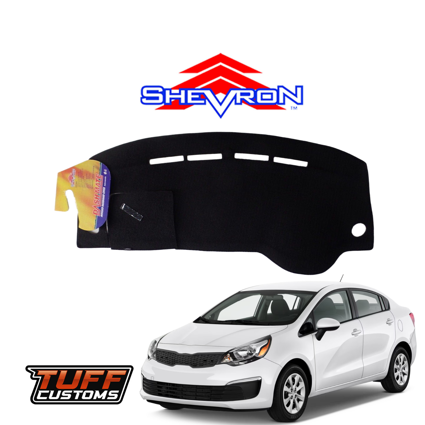 Shevron Black Dash Mat For Kia Rio UB 6/2011-2/2017 DM1243