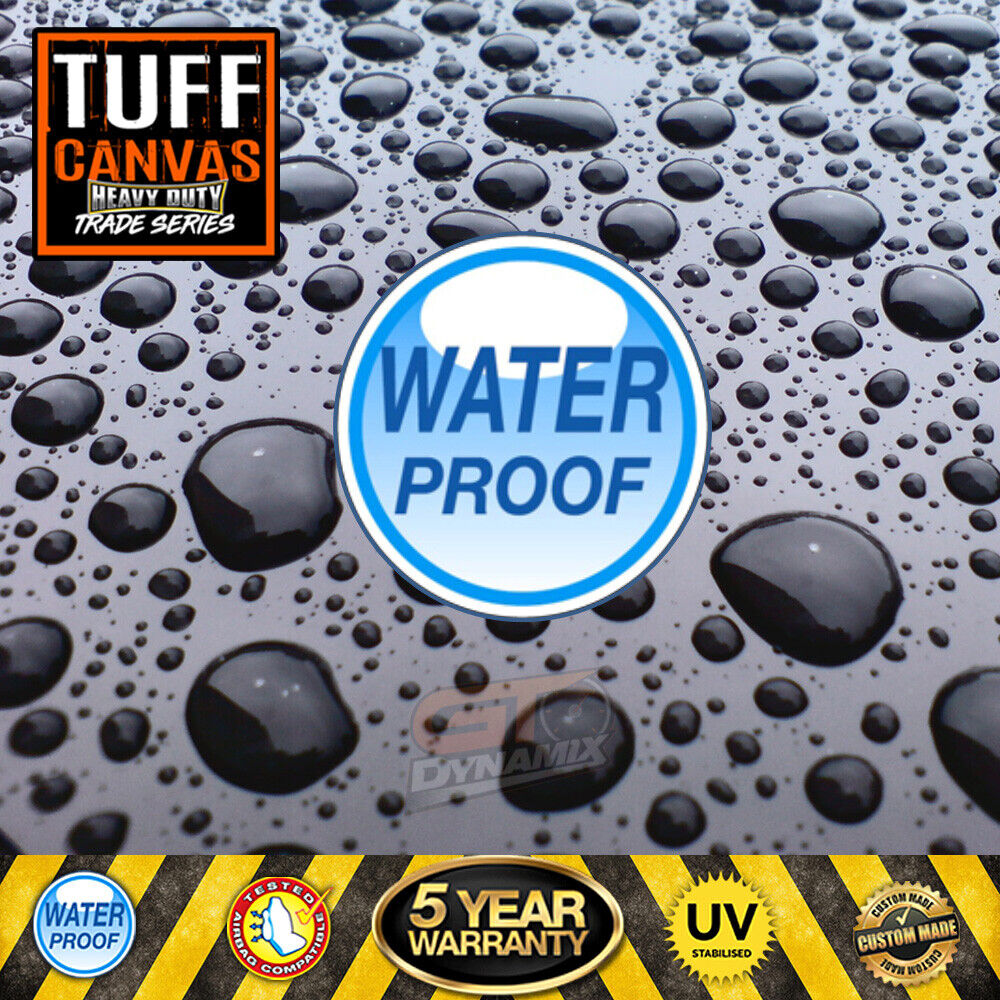TUFF HD TRADE Canvas Seat Covers Rear For Nissan Navara D40 ST ST-X 10/2007-10/2015 Charcoal