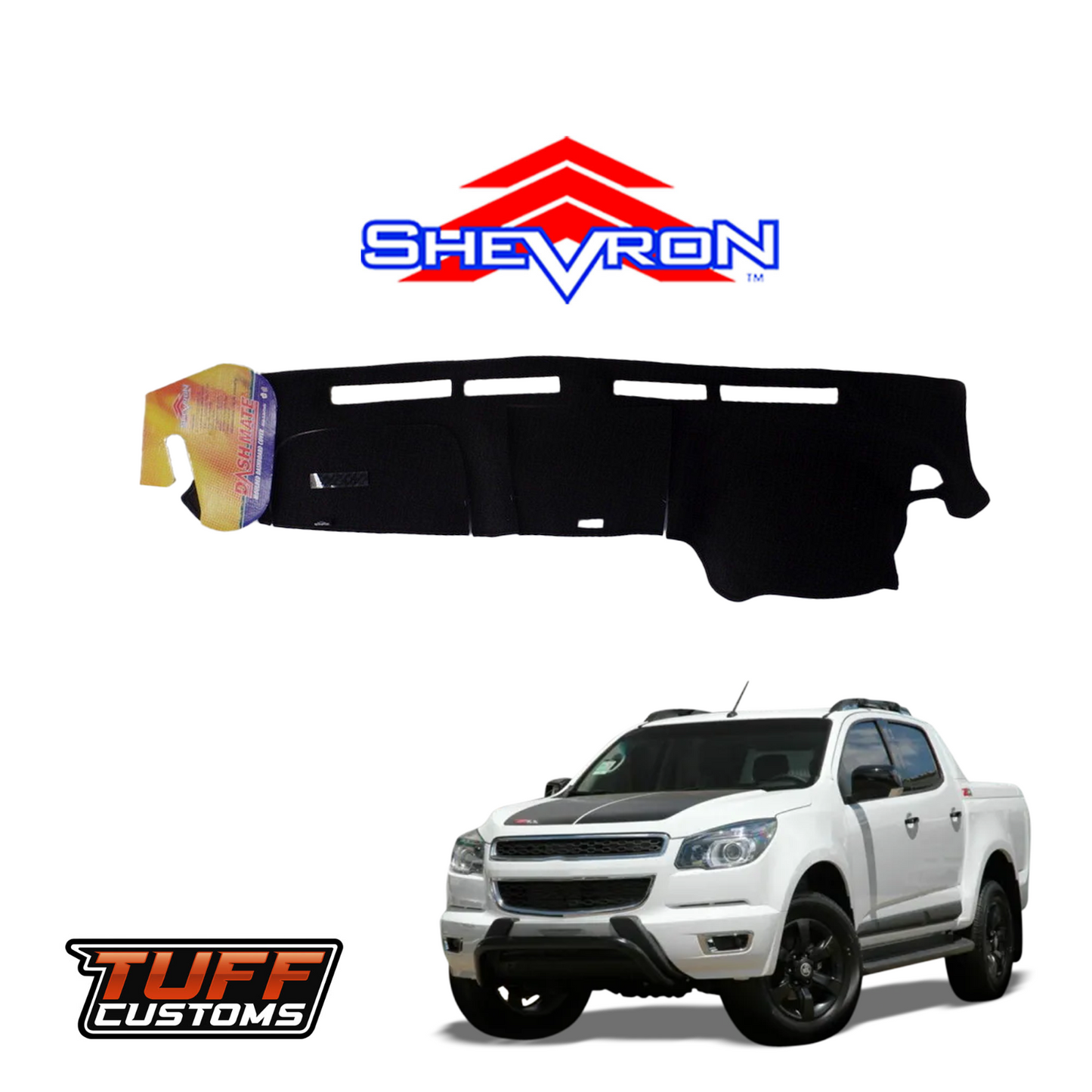 Shevron Black Dash Mat For Holden Colorado RG w/ Coin Tray Lid 6/2012-7/2016 DM1278