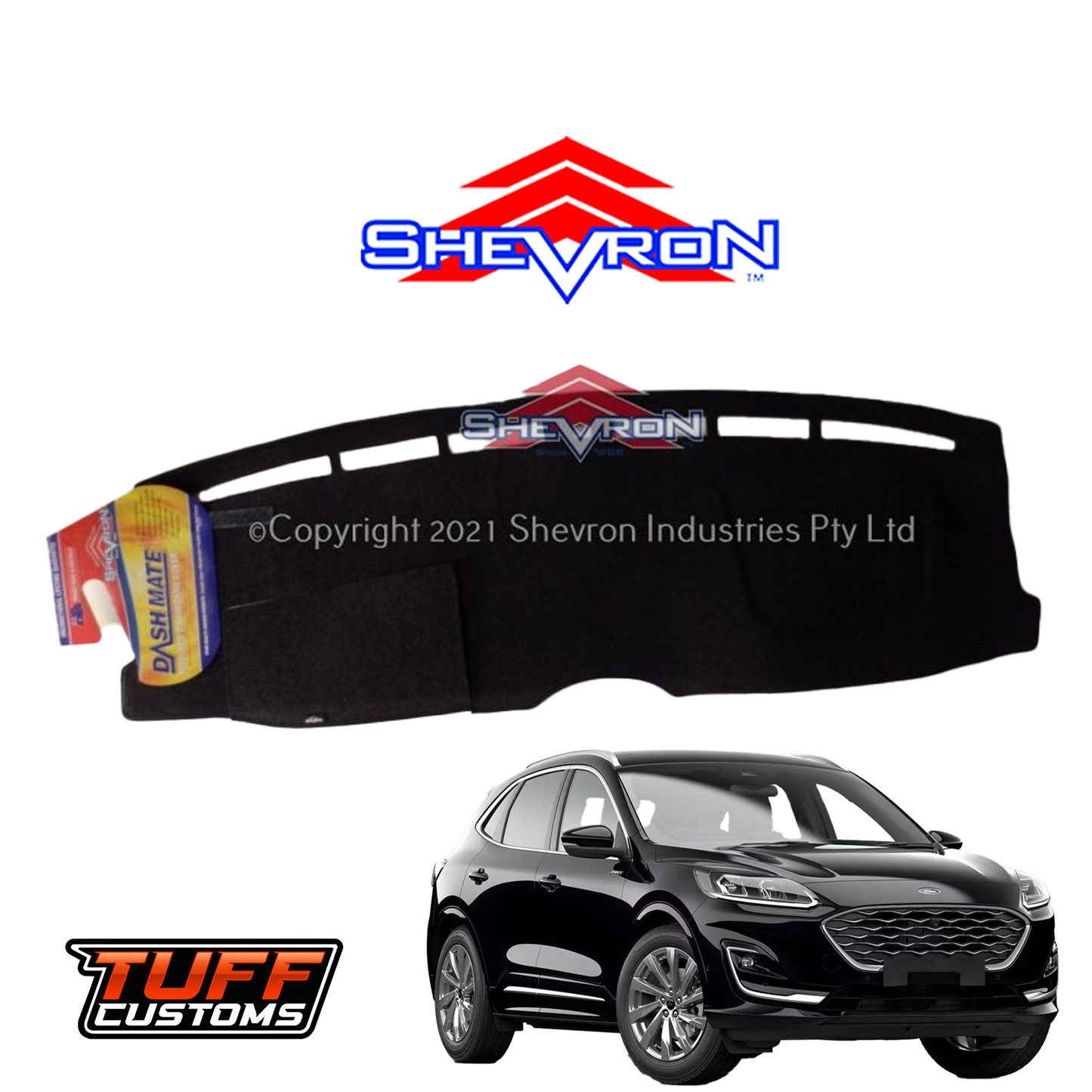 Shevron Black Dash Mat For Ford Escape ZH 4/2020-2025 DM1597