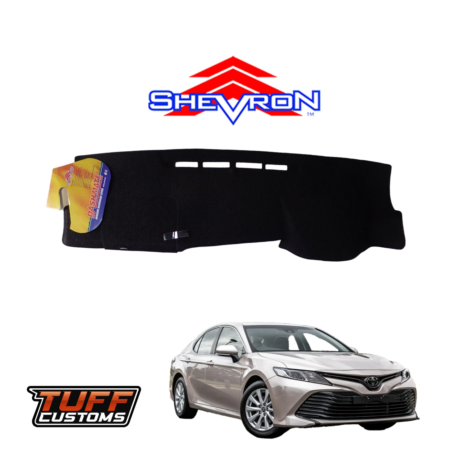 Shevron Black Dash Mat For Toyota Camry ASV70R Accent Sport SX 11/2017-7/2024 DM1498