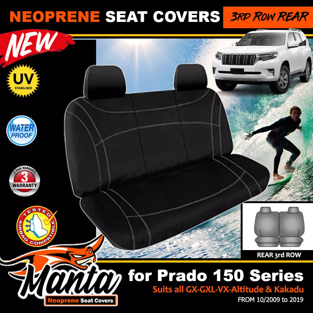 Manta Neoprene 3rd Row Seat Covers For Toyota Prado 150 2009-2025