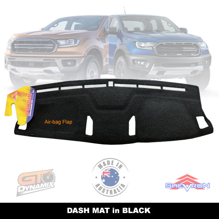 Shevron Black Dash Mat For Ford Ranger PX3 Wildtrak 8/2018-4/2022 DM1535