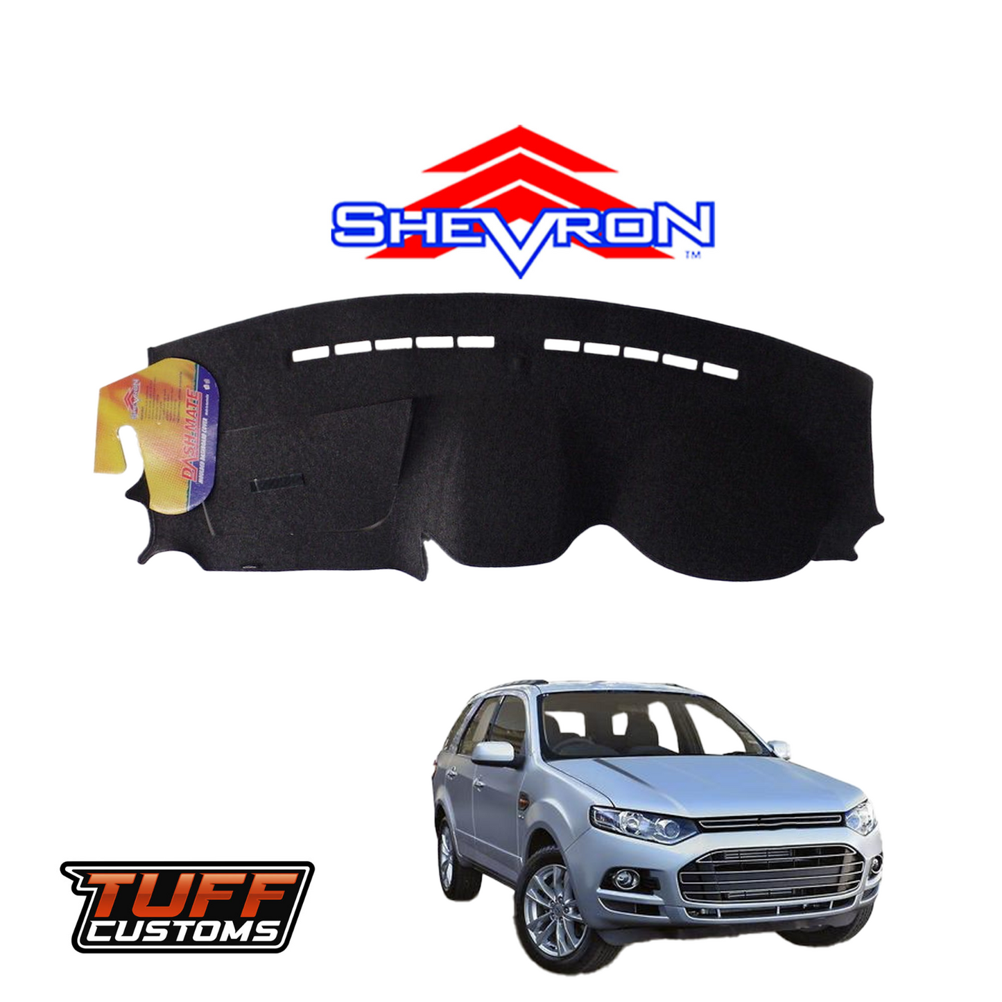 Shevron Black Dash Mat For Ford Territory SZ 5/2011-2025 DM1229
