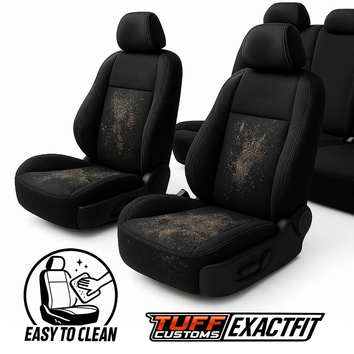 TUFF Customs EXACTFIT Neoprene Seat Covers Mazda BT-50 TF SP GT XT-R THUNDER 7/2020-2026 2 Rows
