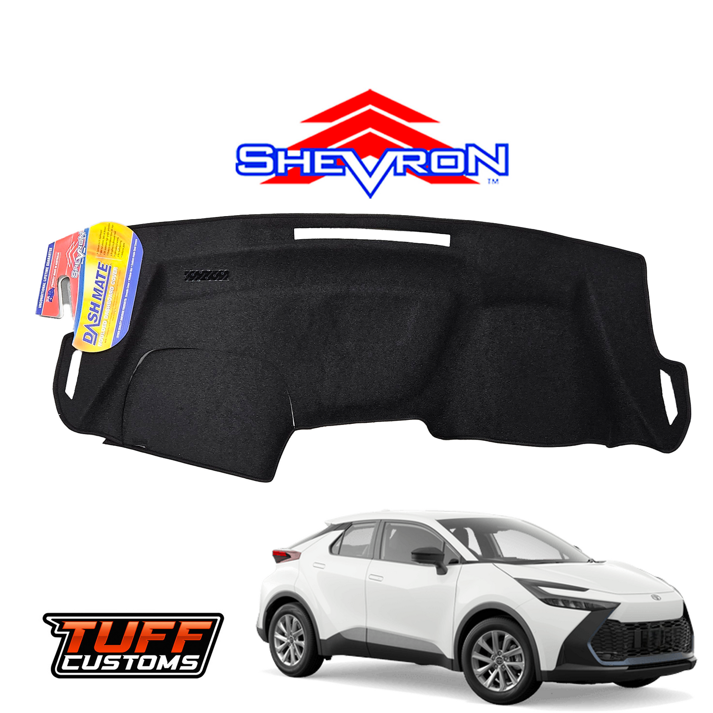 Shevron Black Dash Mat For Toyota C HR AX20 GXL 10/2023-2025 DM1703