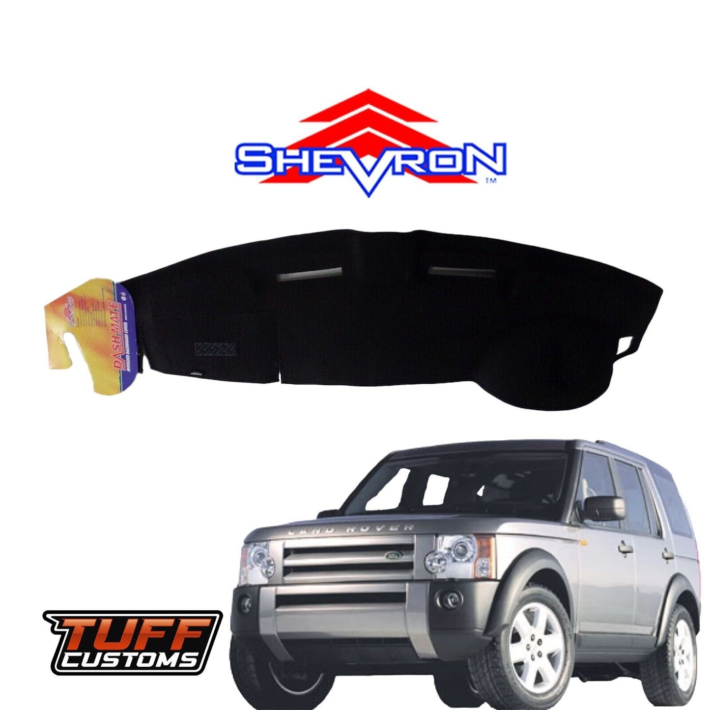 Shevron Black Dash Mat For Land Rover Discovery 3 L319 3/2005-9/2009 DM989