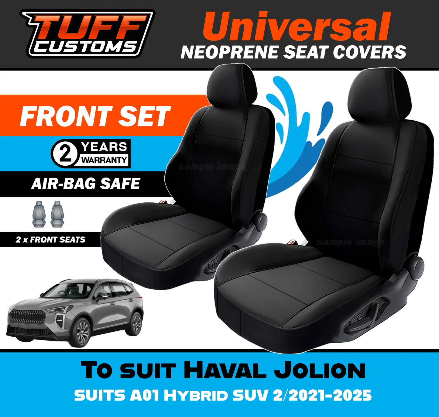 TUFF Customs Universal Neoprene Seat Covers Haval Jolion A01 Hybrid SUV 2/2021-2025