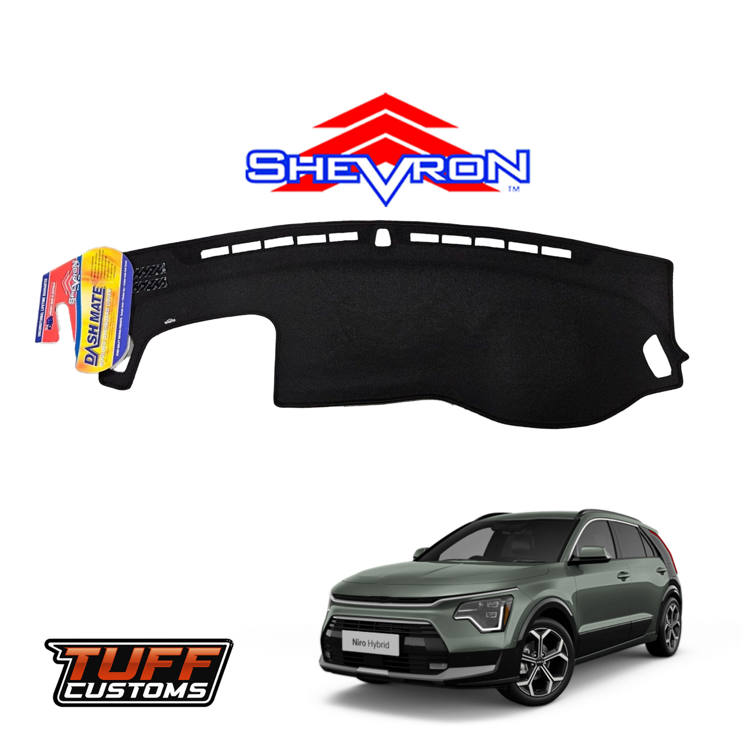 Shevron Black Dash Mat For Kia Niro PBV HEV 4/2022-2025 DM1663