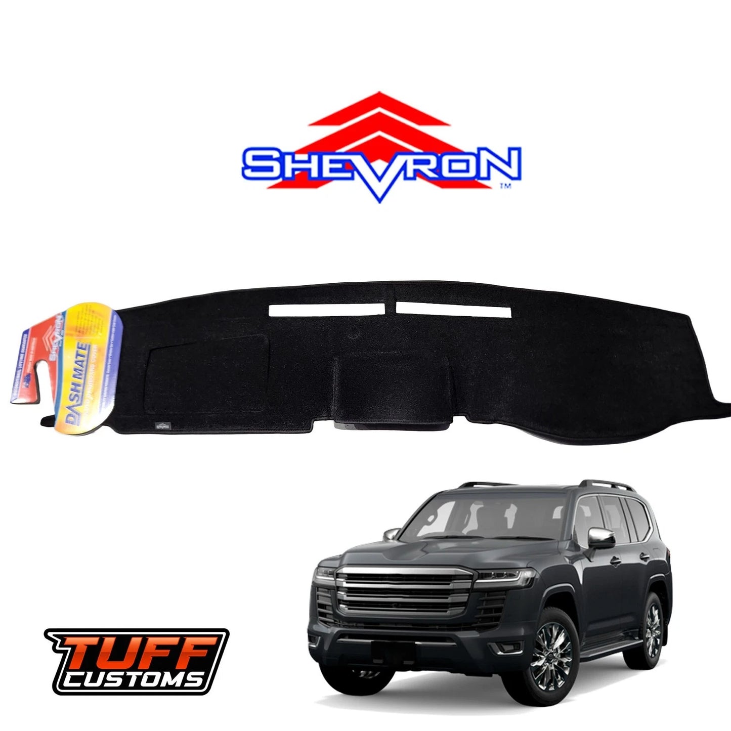 Shevron Dash Mat For Toyota Landcruiser 300 Series GX GXL 4/2025-2026 DM1736 Charcoal(Copy)