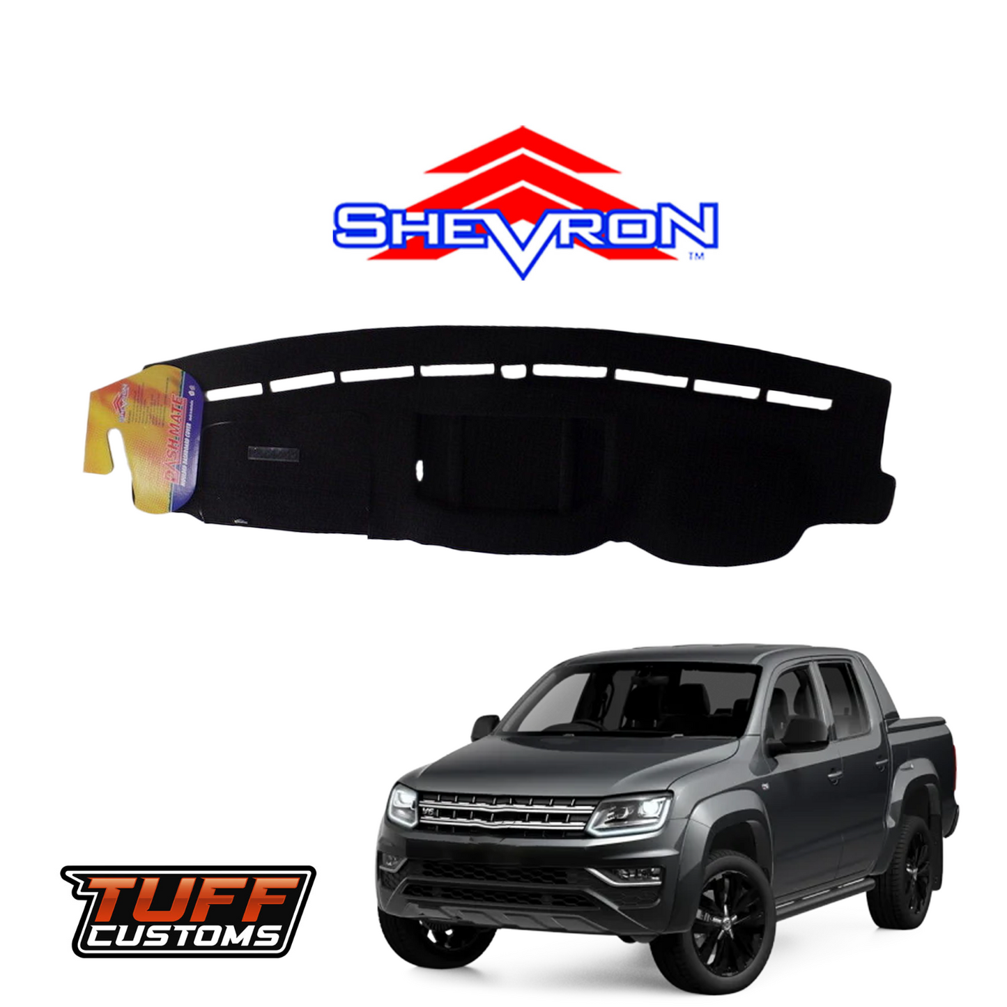 Shevron Black Dash Mat For Volkswagen Amarok 2H Face Lift 9/2016-11/2022 DM1459