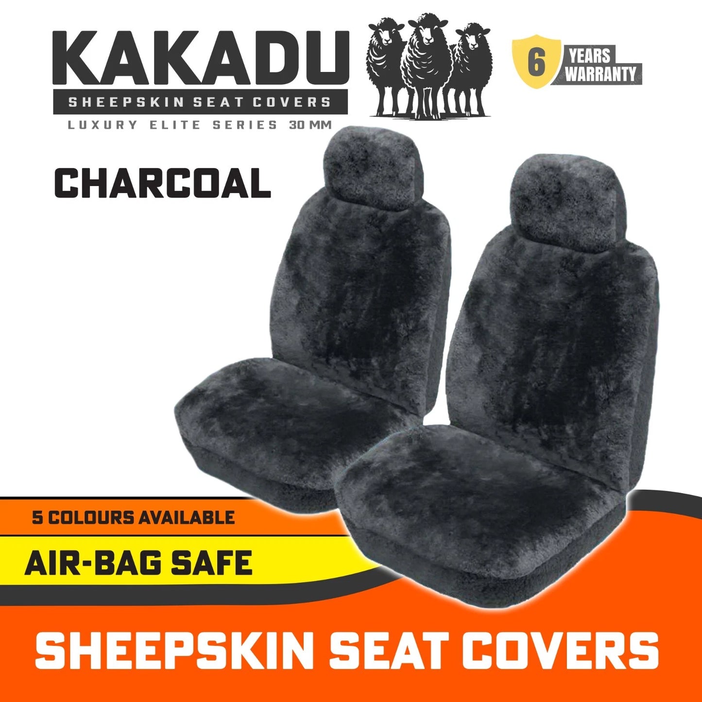 KAKADU Luxury Elite Sheepskin Seat Covers For Nissan GU GQ PATROL 30mm 5 Colours Available 6YRW