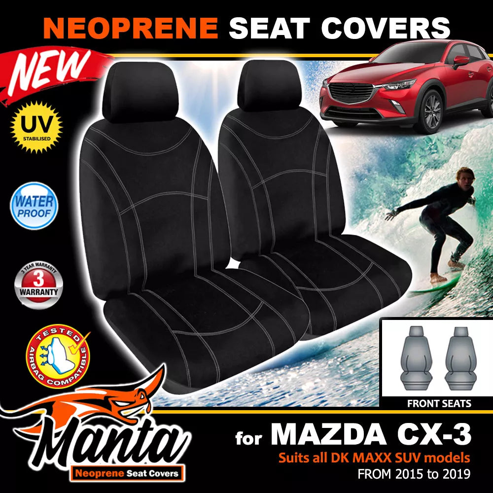 Manta Neoprene Front Seat Covers For Mazda CX-3 DK MAXX SUV 2015-2025