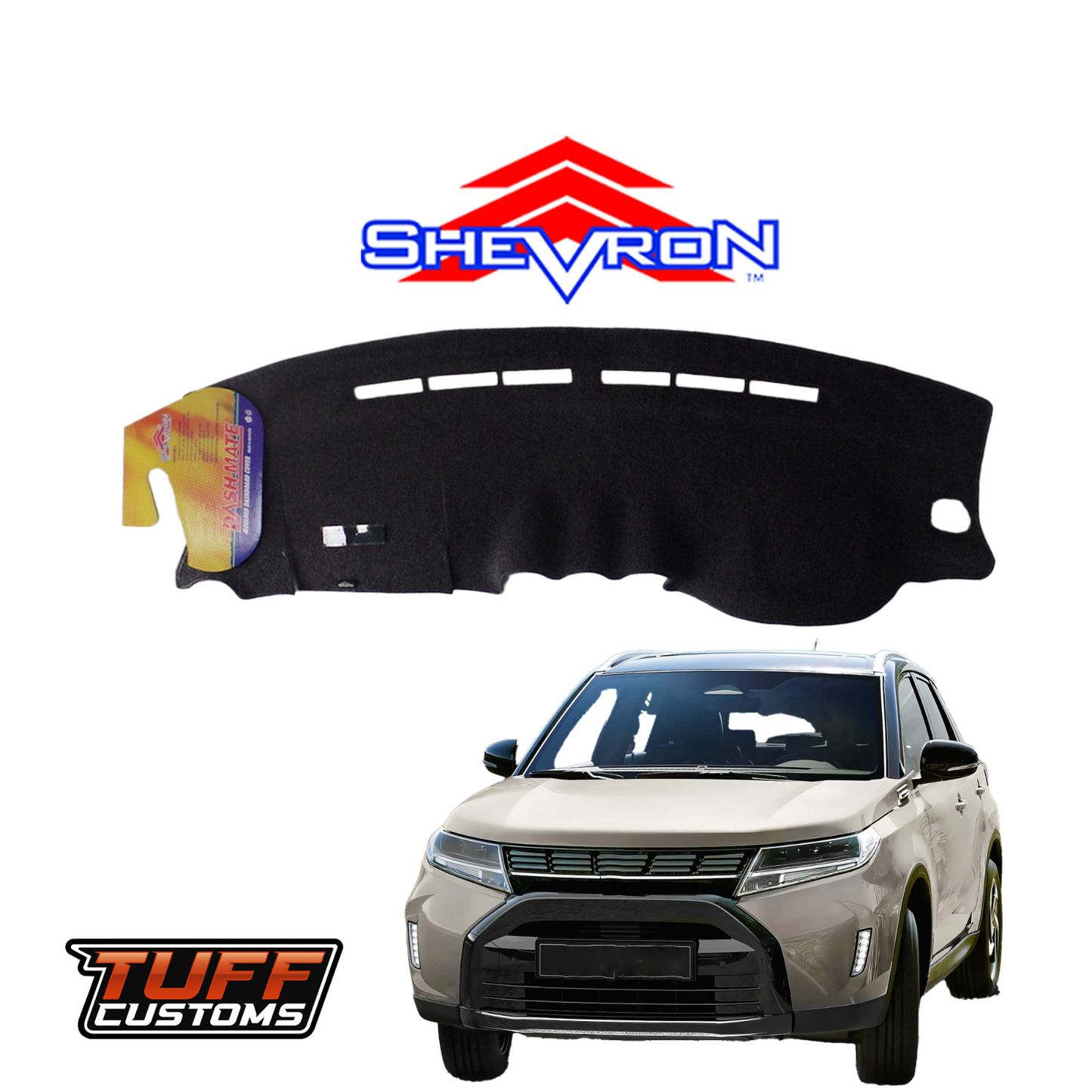 Shevron Black Dash Mat For Suzuki Vitara APK416 6/2015-2024 DM1411