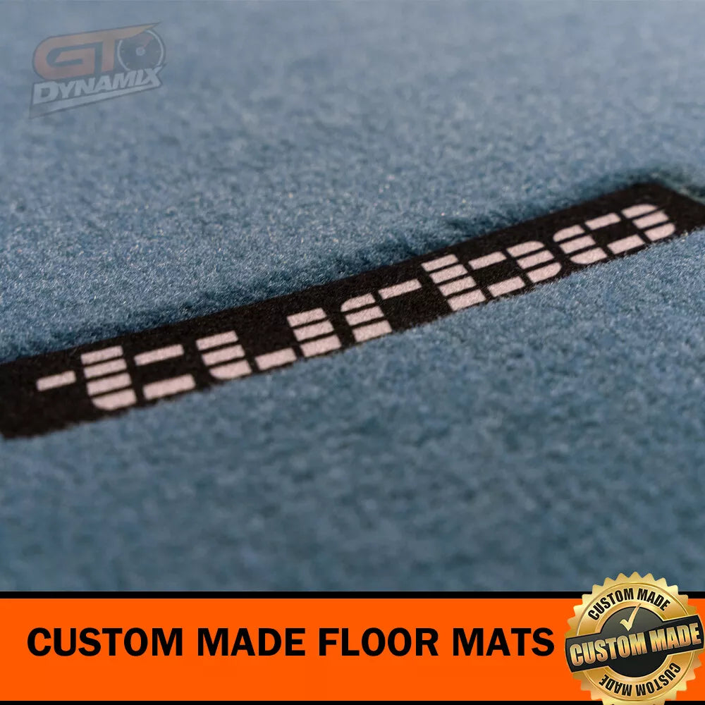 Custom Made Floor Mats Set of 3 Turquoise with Silver badge VL TURBO Calais BT1 Berlina SL