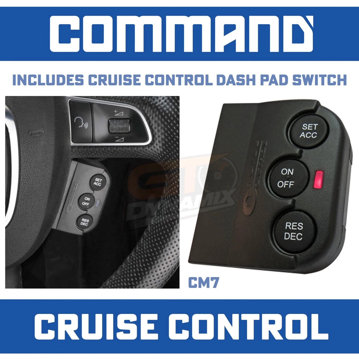 Command Professional CABLE Electric Cruise CONTROL + DASH PAD SWITCH AP607 CM7
