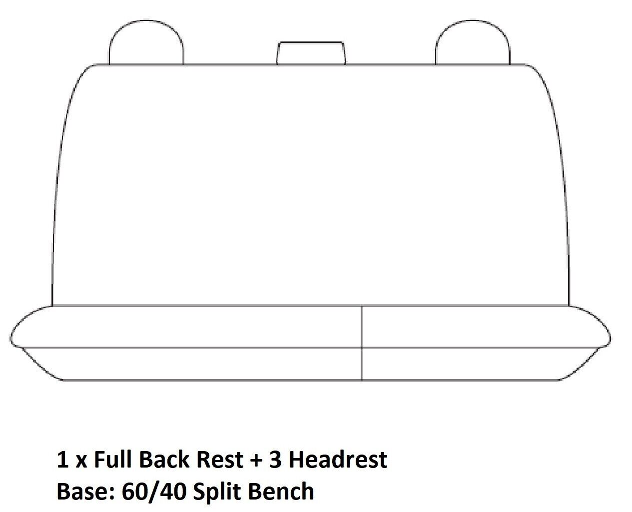 TUFF HD TRADE Canvas Seat Covers Rear For Isuzu Dmax TF SX 06/2012-2013 Charcoal