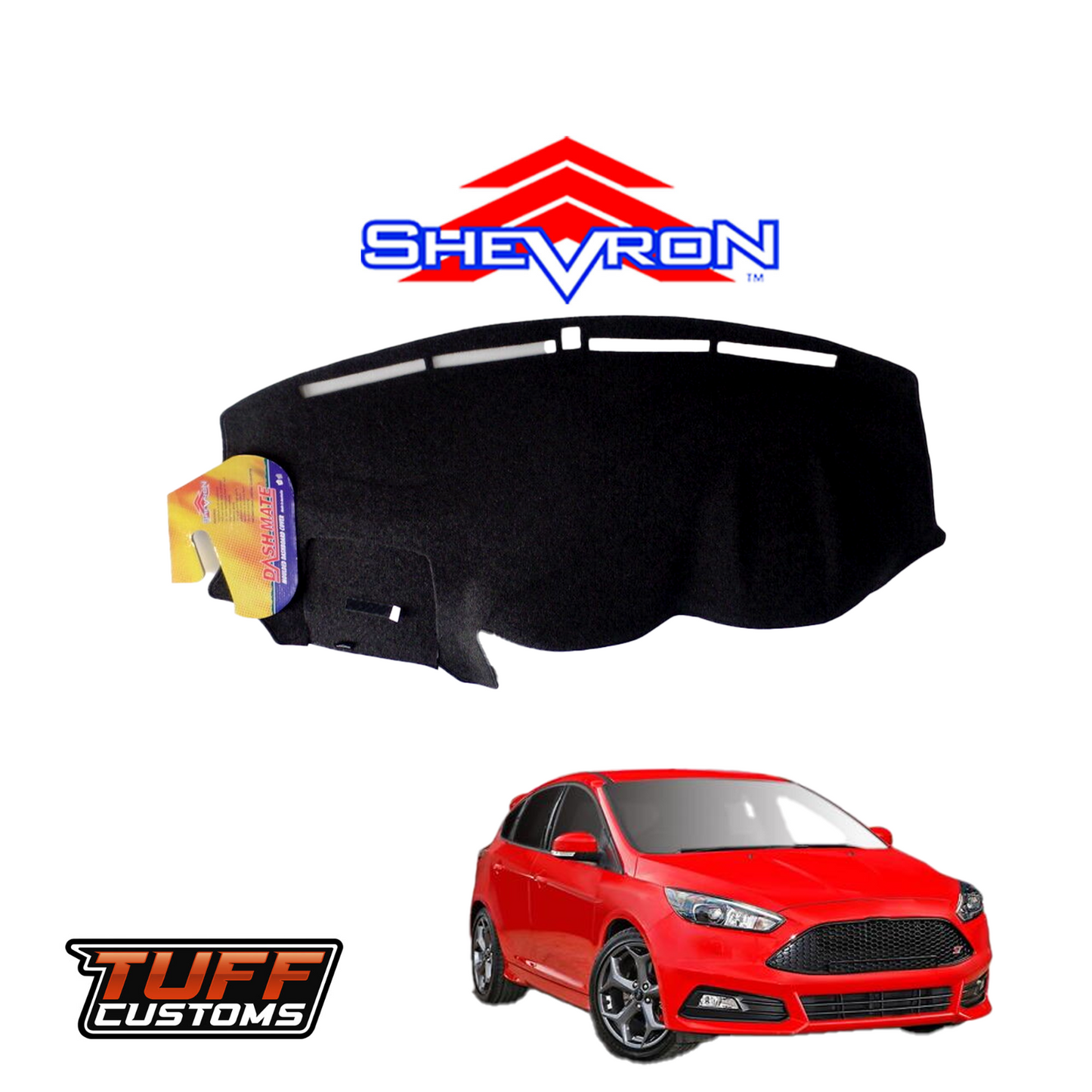 Shevron Black Dash Mat For Ford Focus LW LZ 6/2011-10/2018 DM1234