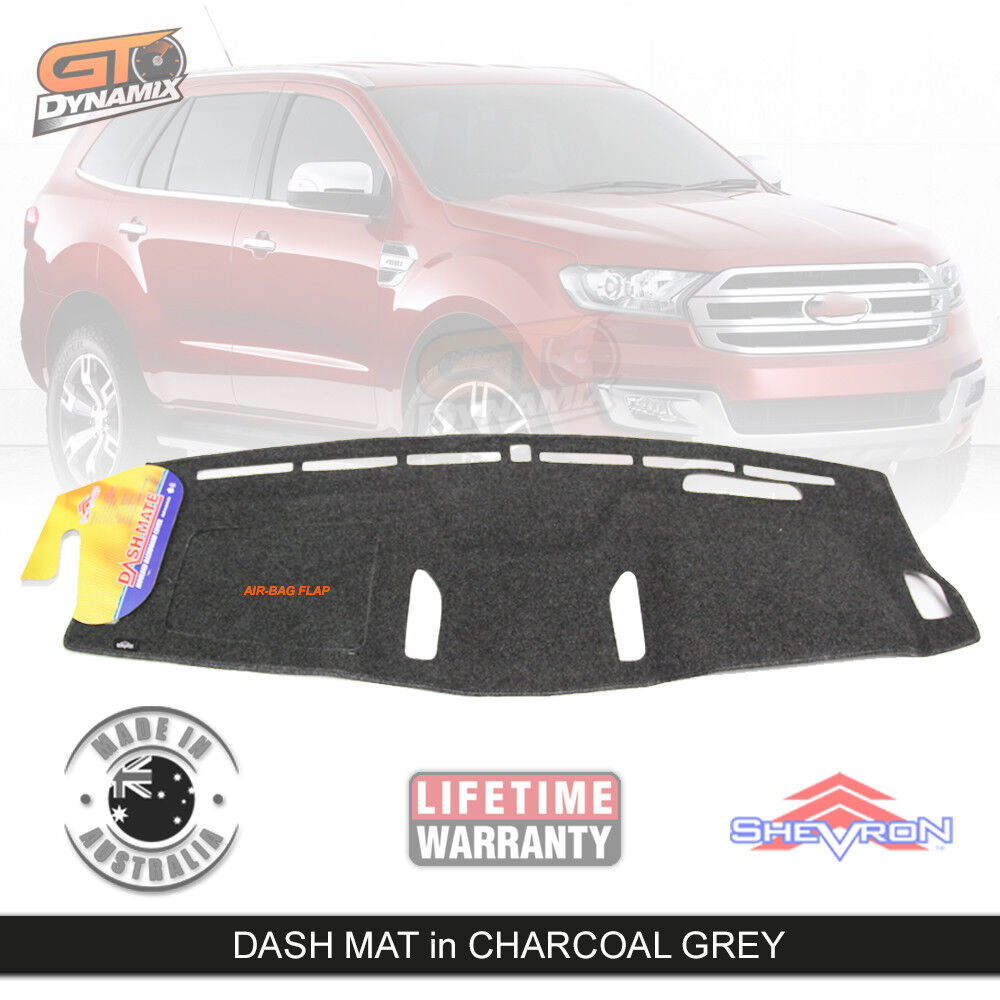 Shevron Charcoal Dash Mat For Ford Everest UA Trend Titanium 7/2015-8/2018 DM1403