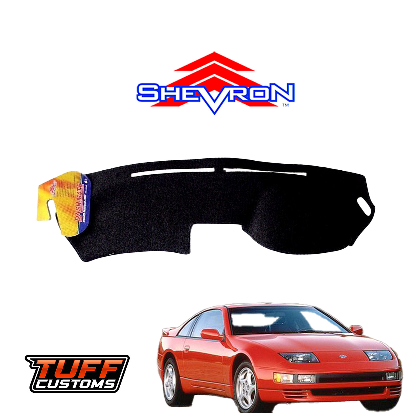 Shevron Black Dash Mat For Nissan 300ZX Z32 12/1989-2002 DM191