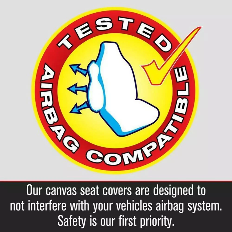 Official CAT Caterpillar HD Poly Canvas Seat Covers CHRYSLER 300C LUXURY SEDAN 7/2012-2025