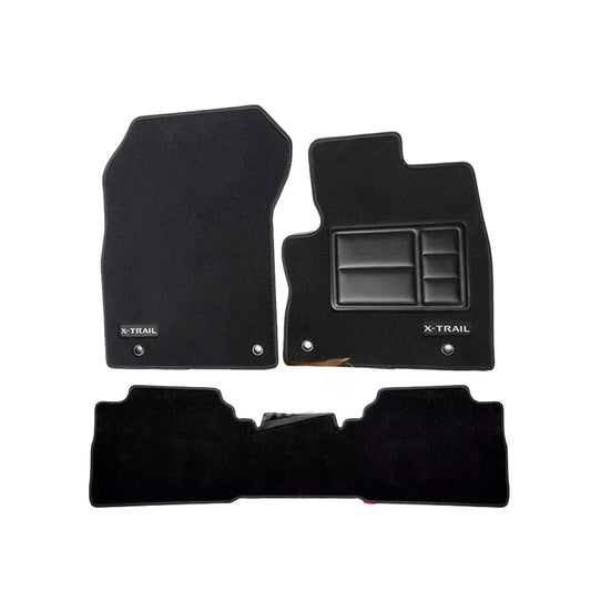 Custom Made Floor Mats 2 Rows For Nissan X-Trail ST T33 Ti Ti-L ST-L 8/2022-2025 Black