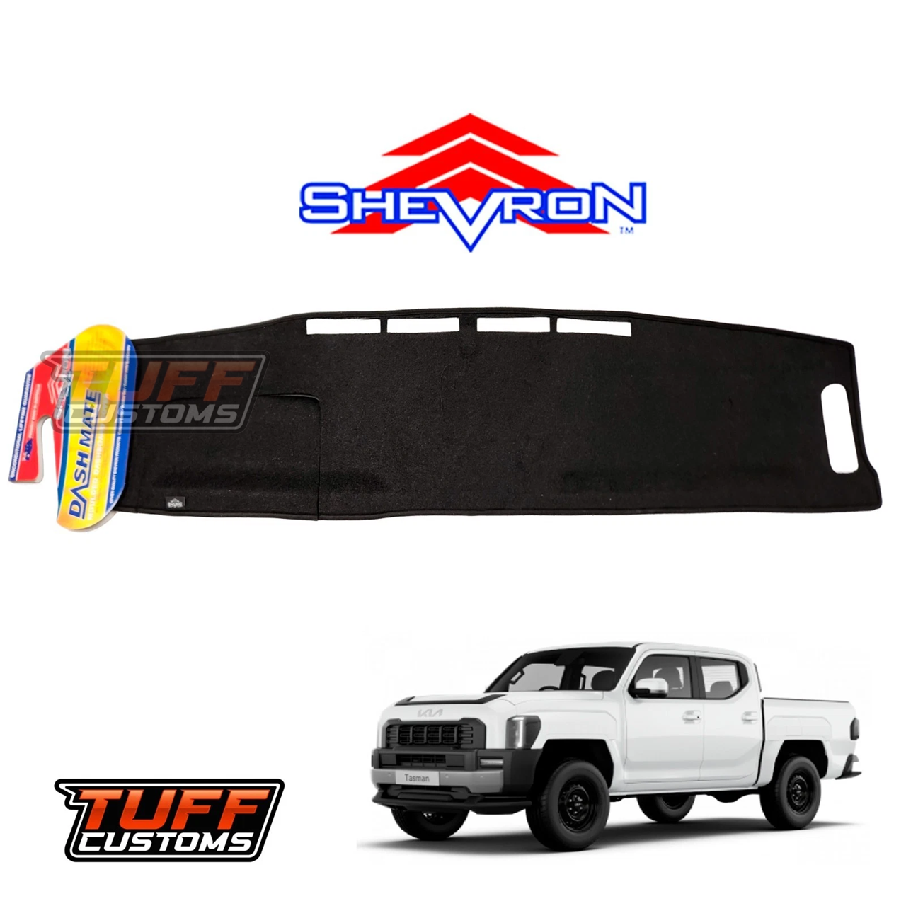 Shevron Black Dash Mat For Kia Tasman TK S SX & SX+ 2/2025-2026 DM1748