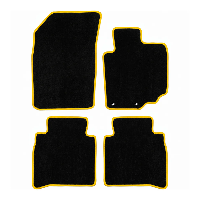 Custom Made  Floor Mats Charcoal 3pc MITSUBISHI OUTLANDER ZE 2/2003-6/2004 w/ 9 Binding Colour