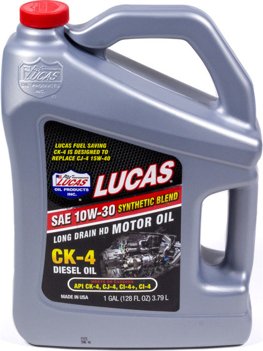 Lucas SAE 10W-30 Synthetic Blend CK-4 Diesel Oil 3.79 Litres 10282